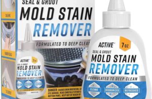 Mold Stain Remover Gel Cleaner – ACTIVE Heavy Duty Stain Cleaner for Front Loader Washing Machine Seal, Bathroom Grout, Shower, Caulk – Front Load Washer Cleaning Solution – 7 Fl Oz