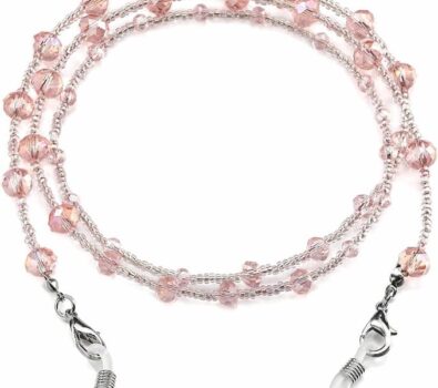 humlbird Eyeglass Chain for Women Stylish Mask Lanyard Natural Crystal Mask Chain Eye Glasses Holder Strap