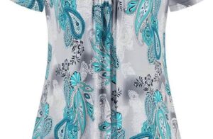 Ninedaily Women’s Tunic Summer Short Sleeve Top Loose V Neck Dressy Shirt Blouse