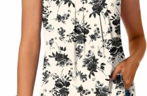 Bestbee Women’s Sleeveless Chiffon Blouses Dressy Casual Tank Tops 2025 Summer Crew Neck Tunics Office Cute Work Shirts